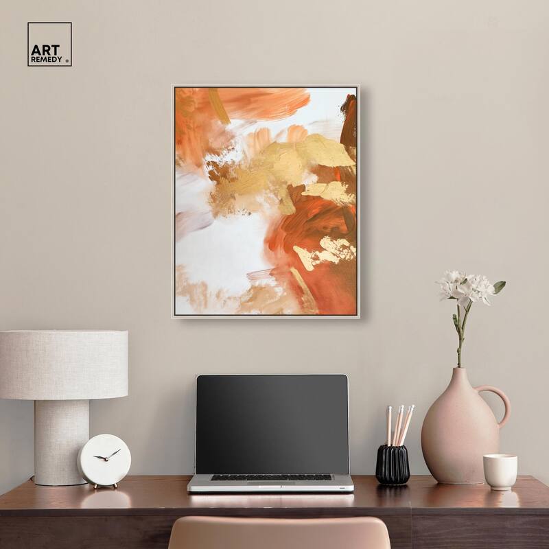 Golden Bronze Ripple II Canvas by Art Remedy