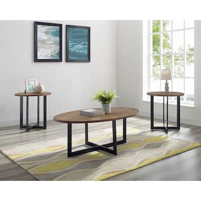 Steve Silver Caldwell Pecan Finish 3-Piece Occasional Set