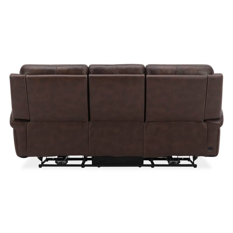 Blair Leather Dual Power Reclining Sofa - Cognac