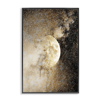 Stupell Starry Nebula Full Moon Framed Giclee Art Design By Gemma Bardot