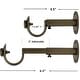 preview thumbnail 15 of 13, Adjustable Solid Zinc Curtain Rod Bracket Wall Holder, Fits Up to 1 1/8" or 1 1/4" Rod, 2 Pieces