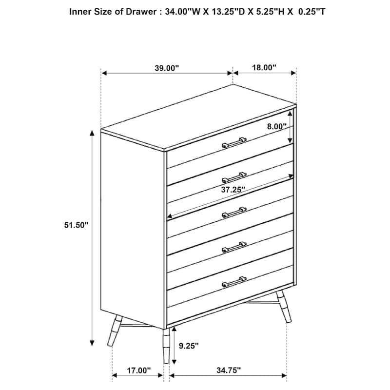Marlow Platform Bedroom Set Rough Sawn Multi