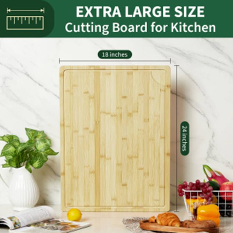 24-in L X 18-in W Large Wood Cutting Board - 24-in L X 18-in W
