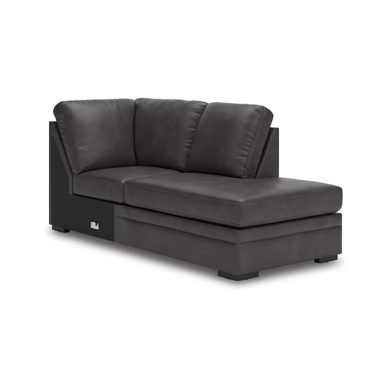 Signature Design by Ashley Dara Park Gray 2-Piece Sectional with Chaise - 124" W x 87" D x 40" H