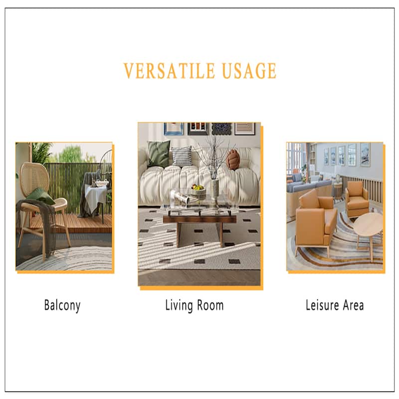 Modern Style Glass Top MDF Coffee Table with Natural Wood Color Base