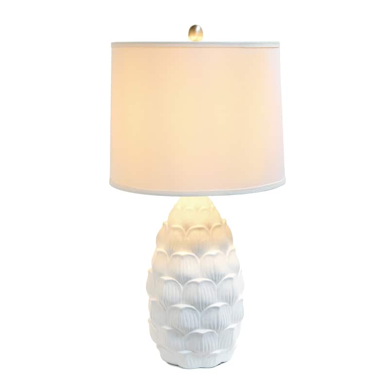 Lalia Home 28" Tall Coastal Seashell Table Lamp with White Shade - 28