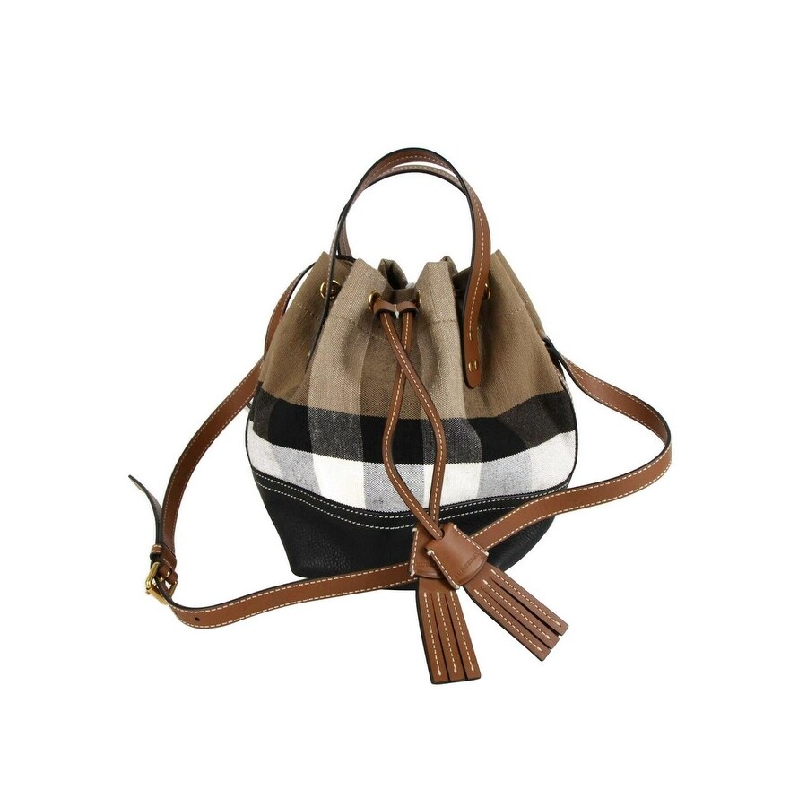 burberry check bucket bag