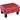Small PU Leather Rectangular Seat Ottoman Footstool-Red - 16" x 12" x 9.5" (L x W x H)