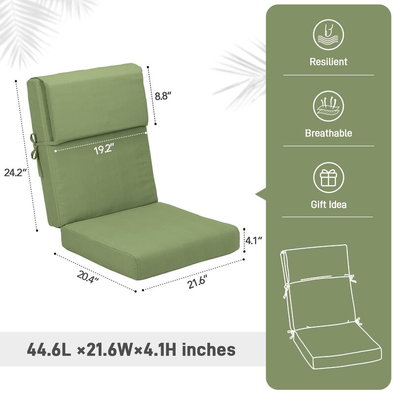 Aoodor 4.1" Outdoor Seat / Back Cushion