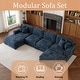 preview thumbnail 97 of 131, Oversized Chenille Modular Sectional Sofa Conversation Set with 2 Ottomans