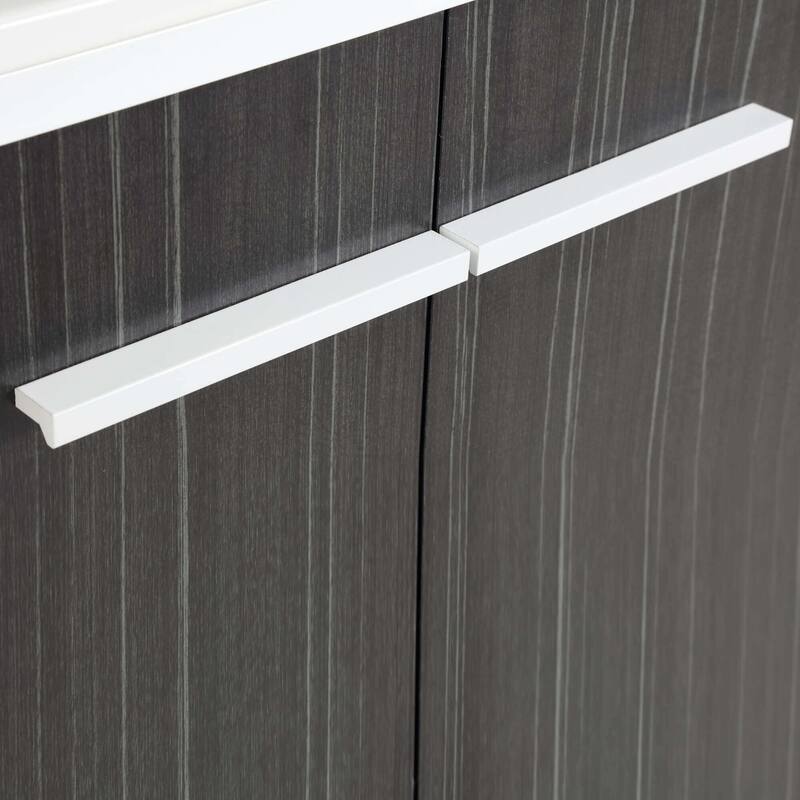 Vdara 24" Silver Gray Bathroom Vanity Cabinet Set