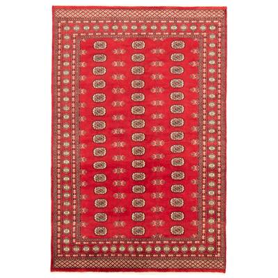 ECARPETGALLERY Hand-knotted Finest Peshawar Bokhara Dark Red Wool Rug - 6'0 x 9'1