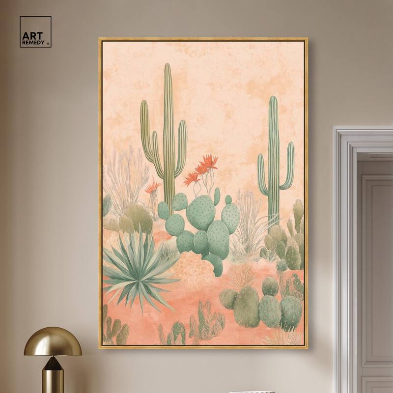 Cactus Ballet Canvas by Art Remedy