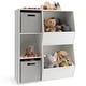 preview thumbnail 1 of 8, Gymax Kids Toy Storage Organizer 5 Cubbies Wooden Bookshelf Display White