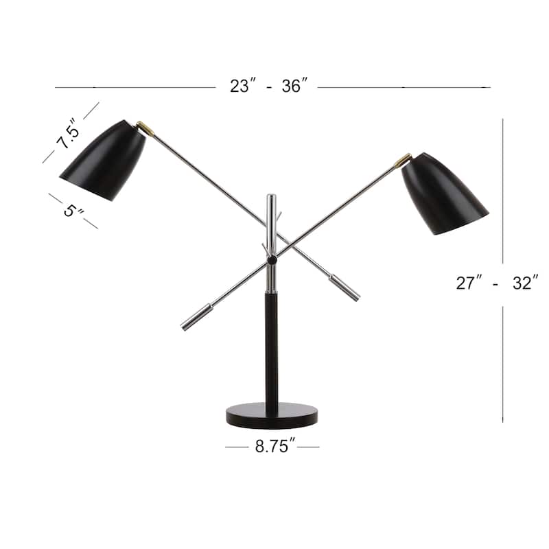 SAFAVIEH Lighting 32-inch Mavis Adjustable Task Table Lamp - 23-36"x8.75"x27-32"