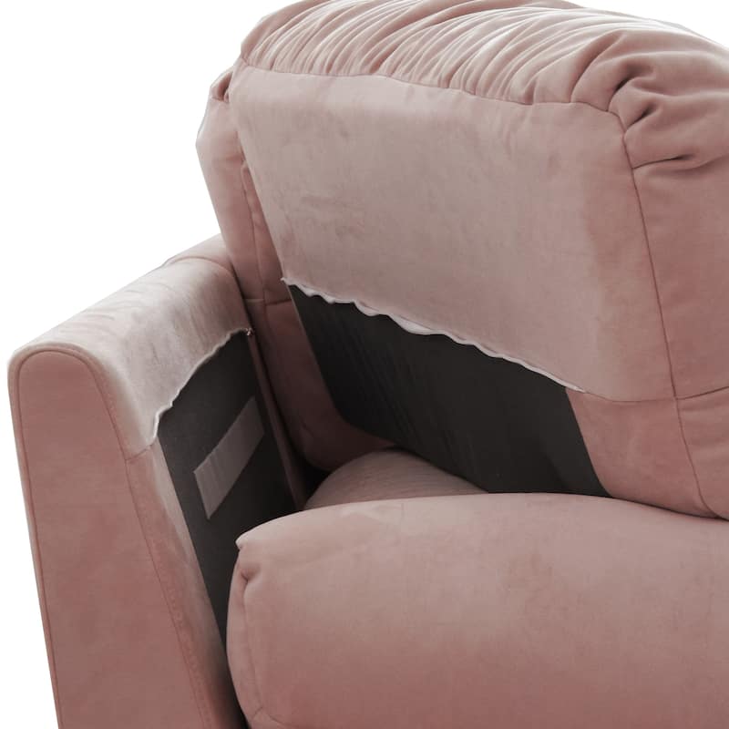 Modern Sanded Velvet Cloud Loveseat Sofa Sectional Couch for Living Room