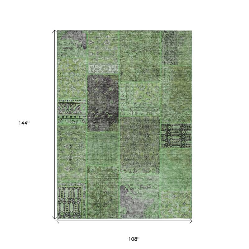 HomeRoots Patchwork Transitional Rectangle Outdoor Rug