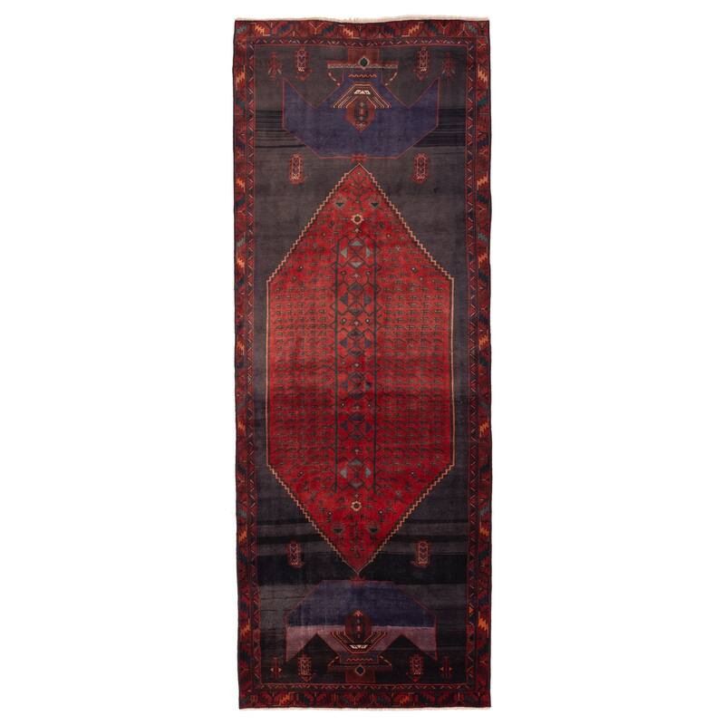 ECARPETGALLERY Hand-knotted Konya Anatolian Black, Red Wool Rug - 4'8 x 12'10