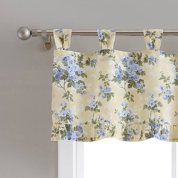 Laura Ashley Cassidy Cotton Yellow Window Valance 50 X 20 Overstock 31985557 Decorate with ease using drapery & valences from laura ashley's window treatments. laura ashley cassidy cotton yellow window valance 50 x 20