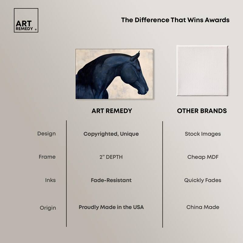 Blue Horse II Canvas by Art Remedy