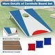 preview thumbnail 3 of 4, 3 x 2FT Portable Cornhole Set with Foldable Legs and Side Handle - Blue & Red & White