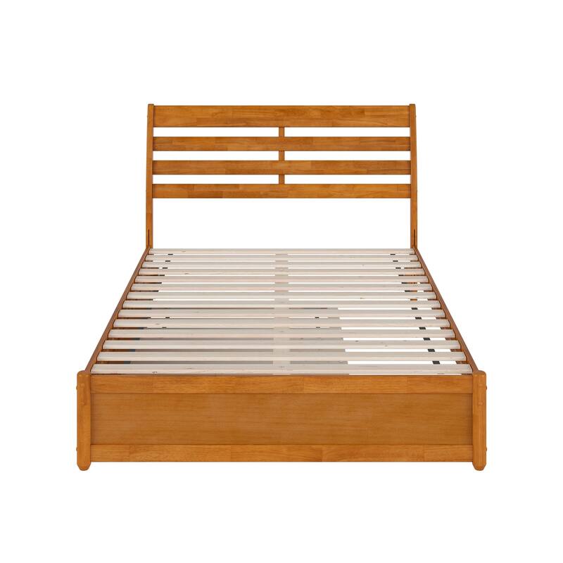Emelie Platform Bed with Panel Footboard and Twin Trundle