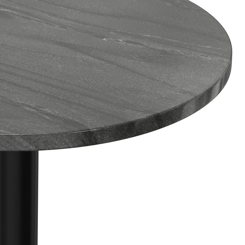 WYNDENHALL Ryan 16" Wide Modern Side Table in Genuine Marble and Iron - 15.7" d x 15.7" w x 21" h