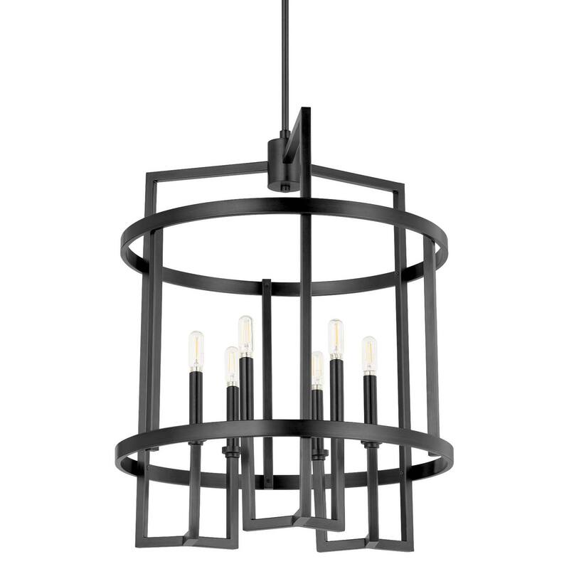 Quorum International 8174-6 Merrick 6 Light 21" Wide Pendant - Matte Black