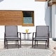 preview thumbnail 2 of 26, Outsunny 3-pc. Outdoor Sling Fabric Gliding Rocker Chairs w/ Table