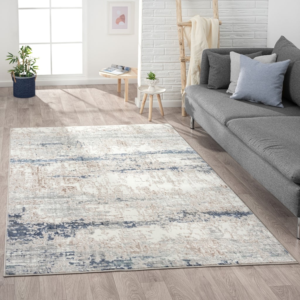 Ava Modern Abstract Performance Indoor Area Rug by Sevita