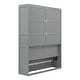 preview thumbnail 12 of 16, Queen Size Murphy Bed Wall Bed with Shelves,No Box Spring Needed,Easy Assembly