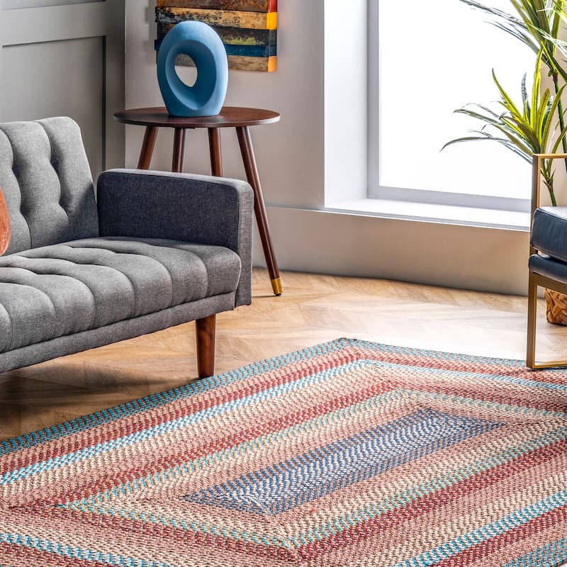 Nuloom Gwyneth Braided Borders Indoor/Outdoor Area Rug