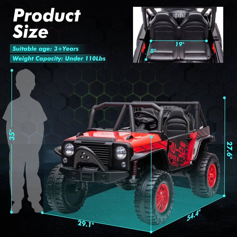24V 2 Seater Kids Ride On Car Truck with Remote Control