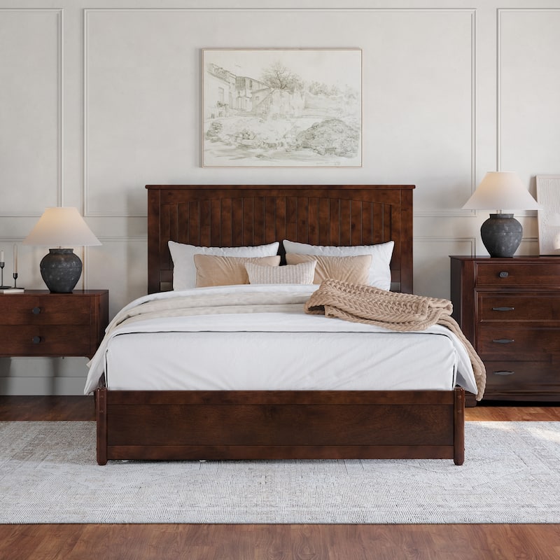 Malta Platform Bed with Panel Footboard and Storage Drawers