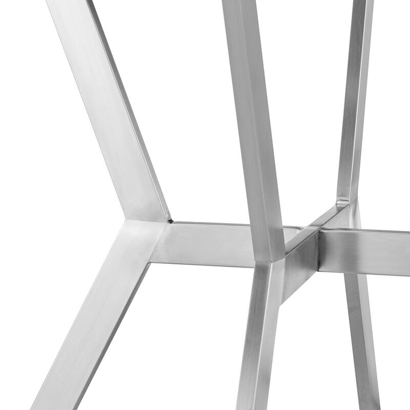 Naomi and Roman Counter Height Dining Set in Grey Faux Leather
