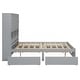 preview thumbnail 8 of 18, Queen Size Platform Bed with Storage Headboard and 4-Drawers, Grey