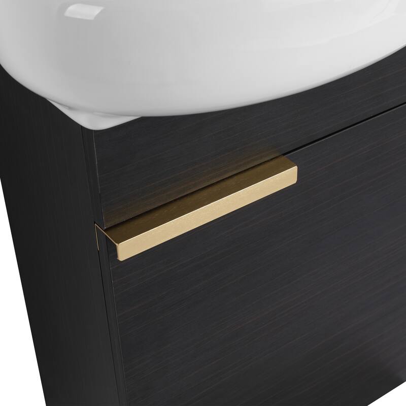 Bathroom Vanity With Sink In 16/18/23 Inch, Floating/Freestanding Bathroom Vanity With Soft Close Door
