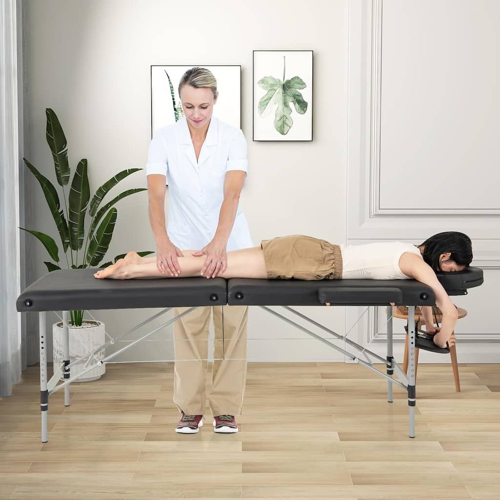 Portable Massage Bed 2 Fold Salon Spa Bed w/ Carrying Bag