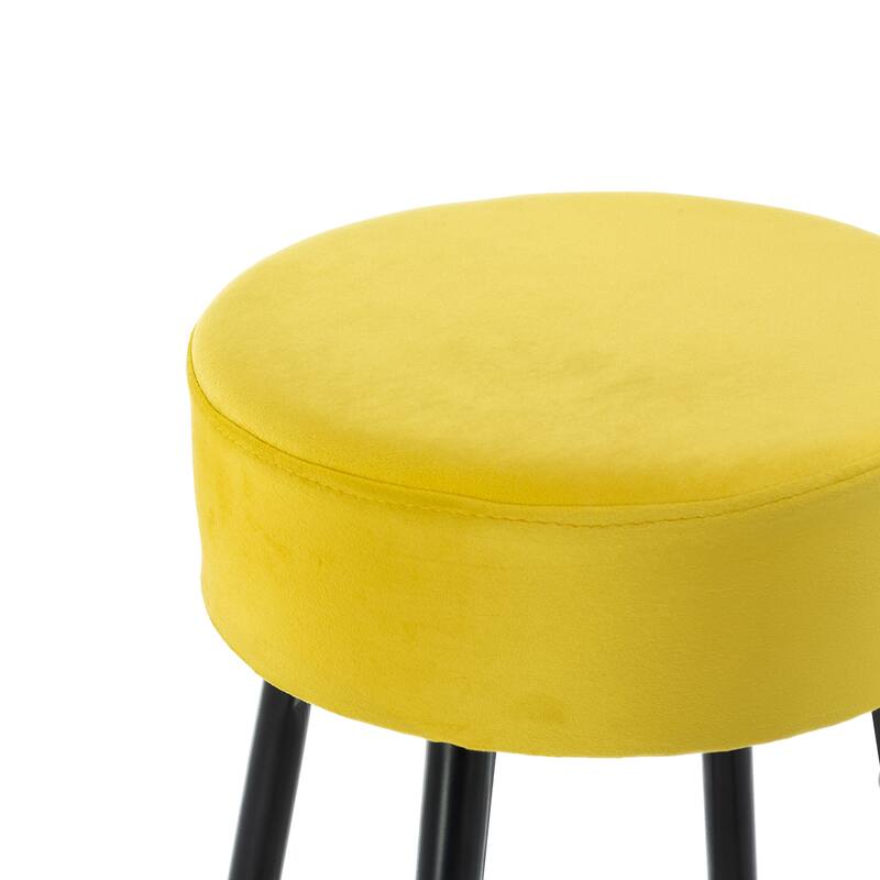 Modern Velvet Counter Height Bar Stools, Upholstered Kitchen Stools for