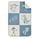 preview thumbnail 2 of 4, Fairytale Knight and Dragon Organic Cotton Baby Blanket
