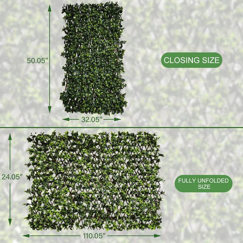 1PCS 32" x 50" Expandable Fence Artificial Hedge Privacy Screen