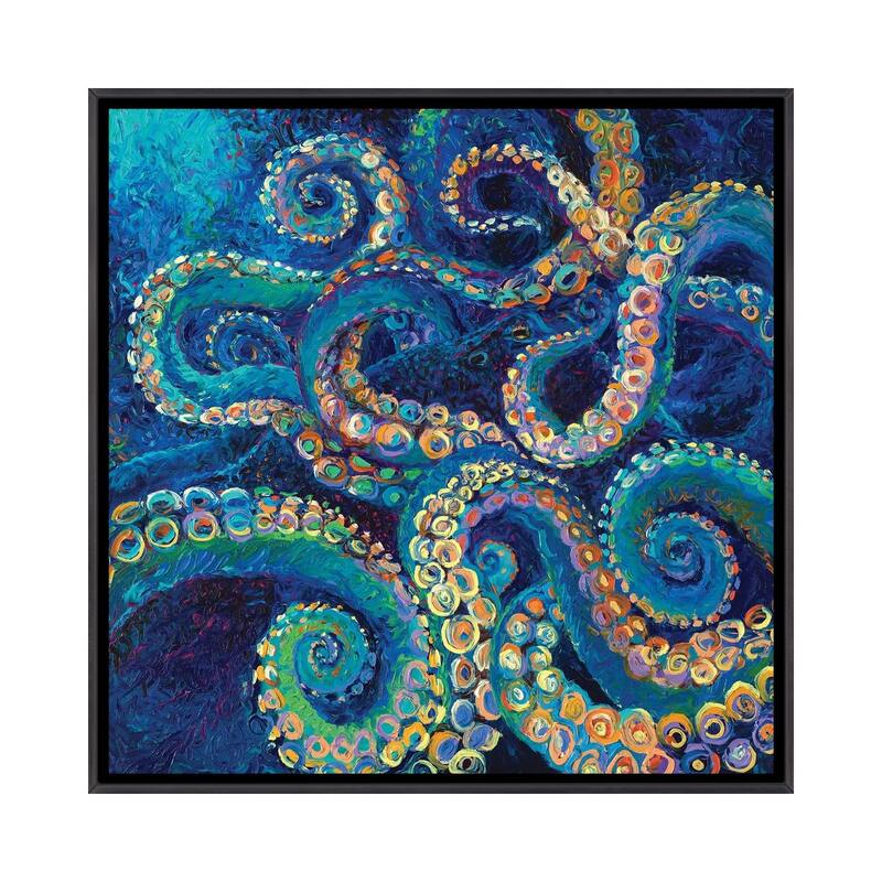 iCanvas "Tentacollage II" by Iris Scott Framed - 37x37 - Ebony
