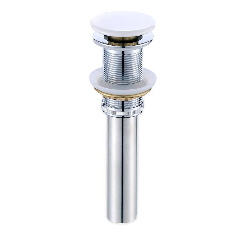Luxier DS01-T Bathroom Sink Push Pop-Up Drain Stopper with No Overflow