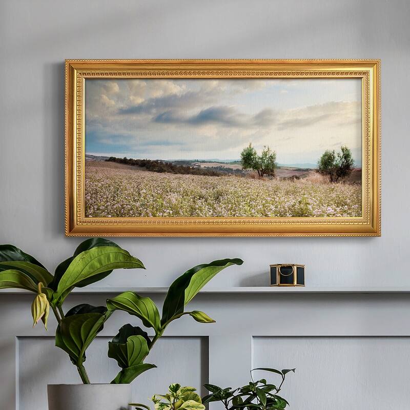 Tuscan Wildflowers Premium Framed Canvas- Ready to Hang