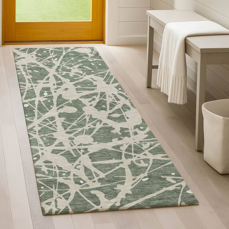 Machine Washable Indoor/ Outdoor Modern Campo Chantille Rug