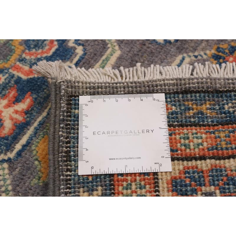 ECARPETGALLERY Hand-knotted Uzbek Ghazni Grey Wool Rug - 2'7 x 4'1
