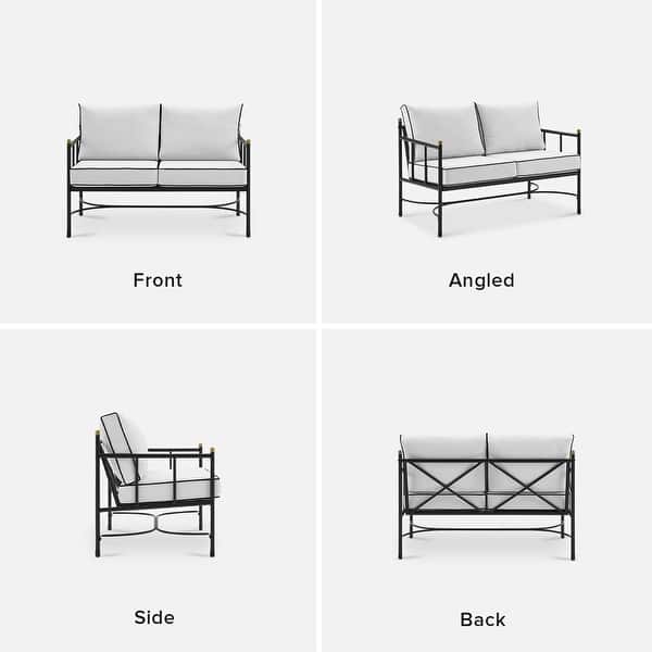 dimension image slide 0 of 9, Mopio Odelia Patio Furniture, Outdoor Sectional Conversation Set