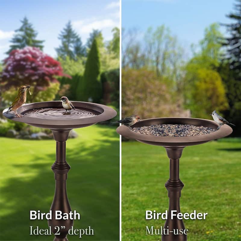 Classic Bronze Bird Bath Pedestal