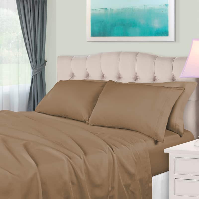 Superior Egyptian Cotton 650 Thread Count Bed Sheet Set - Twin XL - Taupe