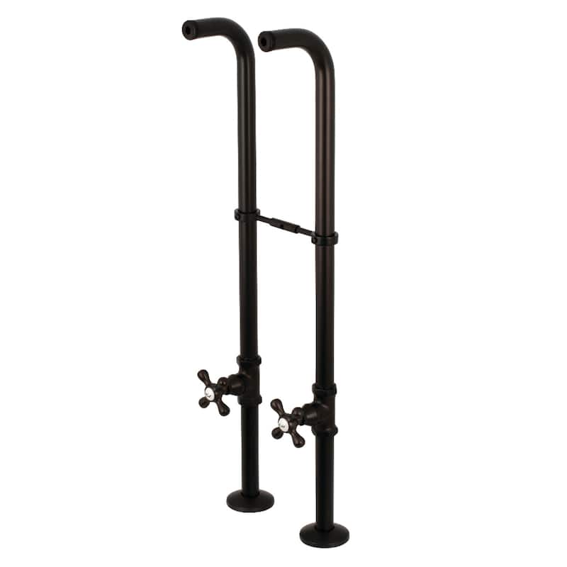 Kingston Freestanding Supply Line with Stop Valve and Handle - Oil Rubbed Bronze